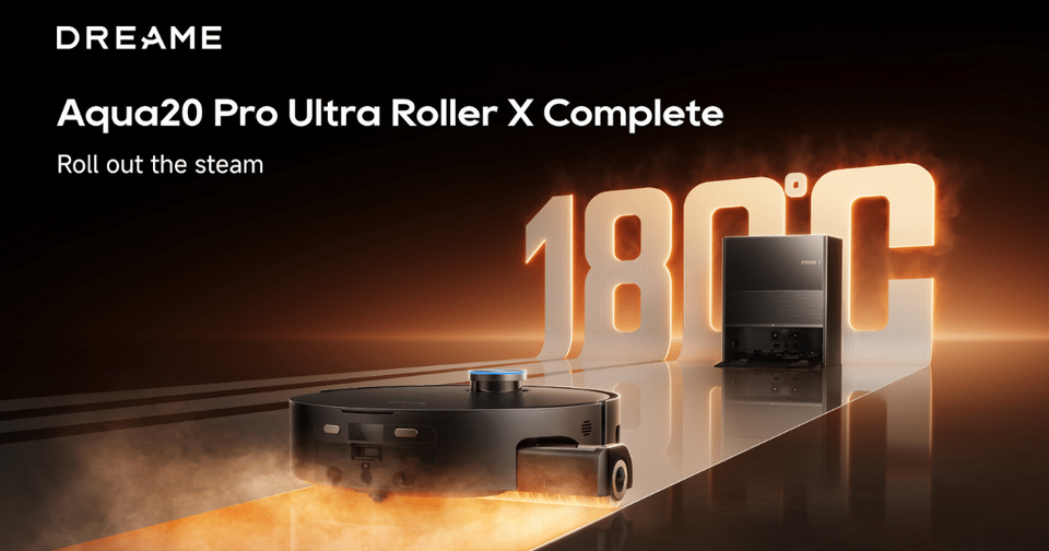Dreame Aqua20 Pro: Robot hút bụi phun hơi nước nóng kết hợp con lăn lau thông minh